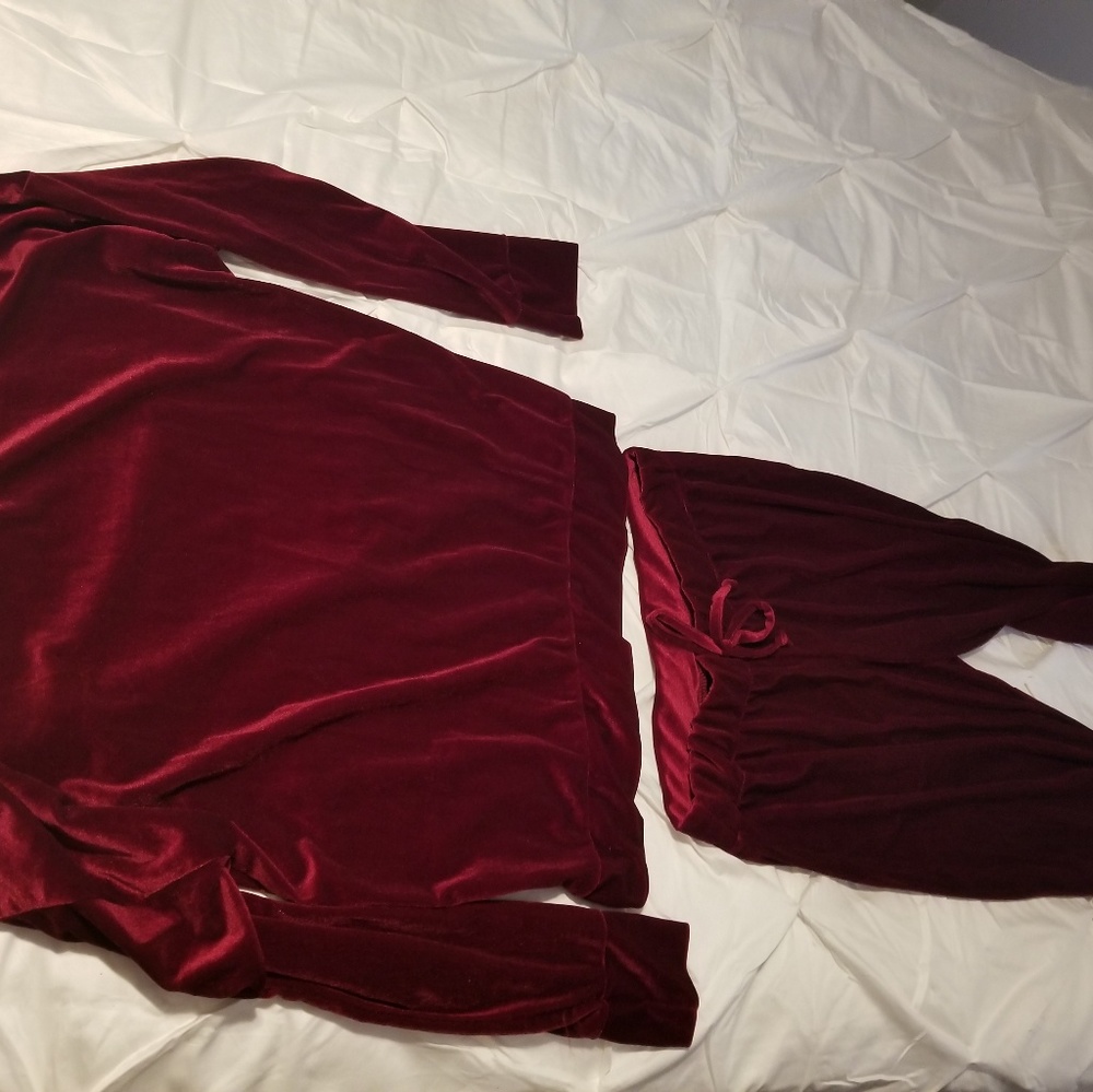 Boohoo velvet tracksuit